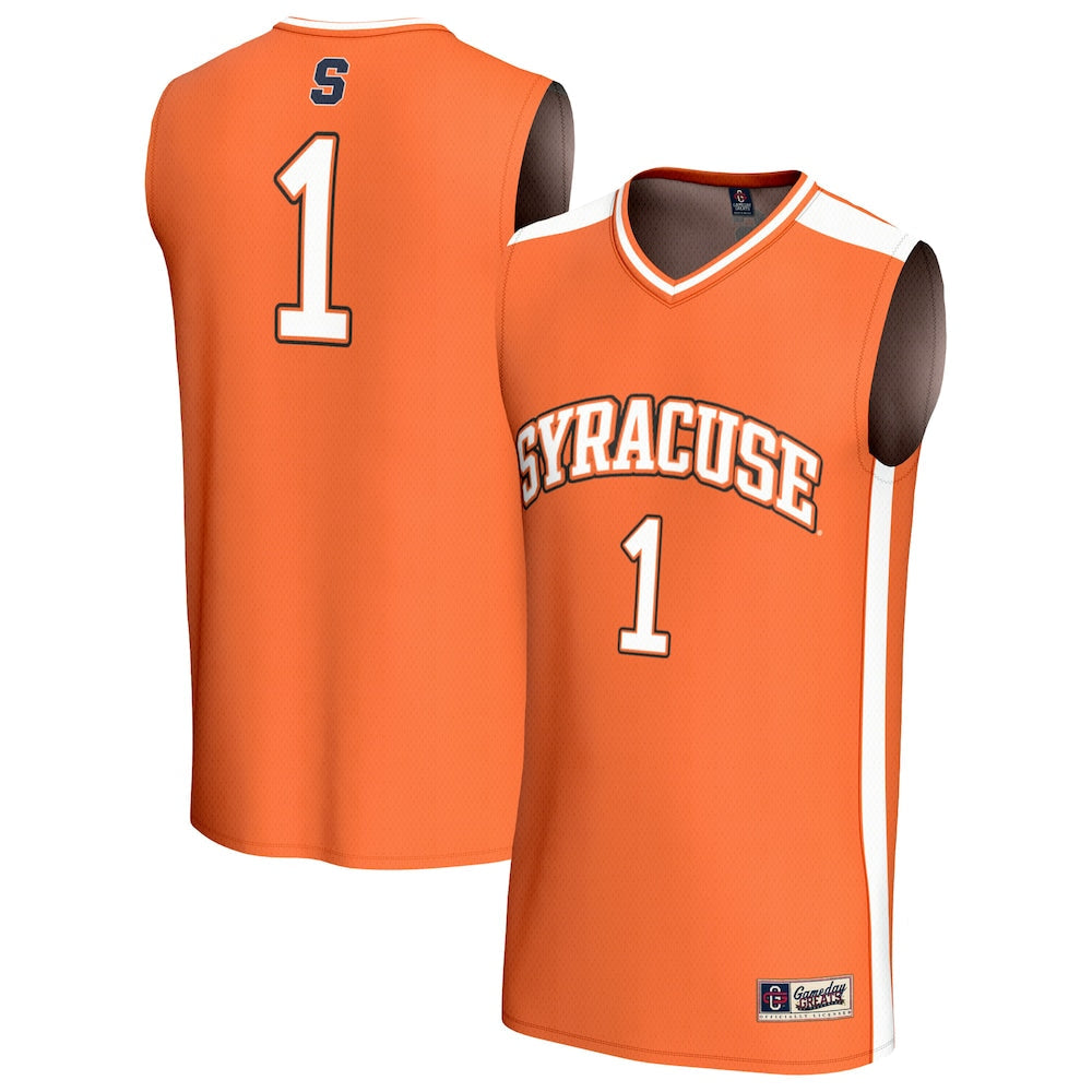 Gameday Greats 1 Orange Syracuse Orange Lightweight Collegiate Basketball Fashion Jersey - retro stitched basketball jersey for Gameday Greats fans