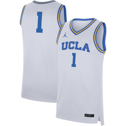 Jordan Brand 1 White Ucla Bruins Replica Jersey - retro stitched jersey jersey for Jordan Brand fans