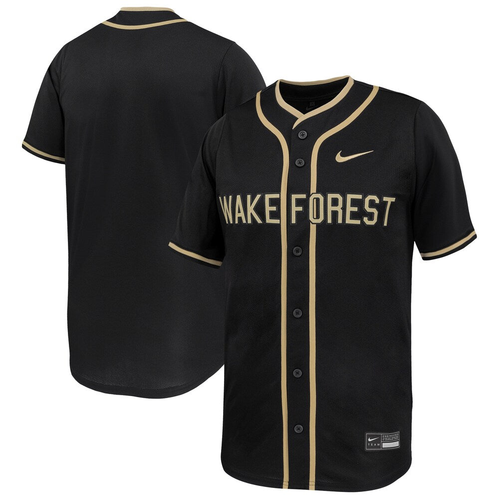 Black Wake Forest Demon Deacons Limited Baseball Jersey - retro stitched baseball jersey for Black Wake fans