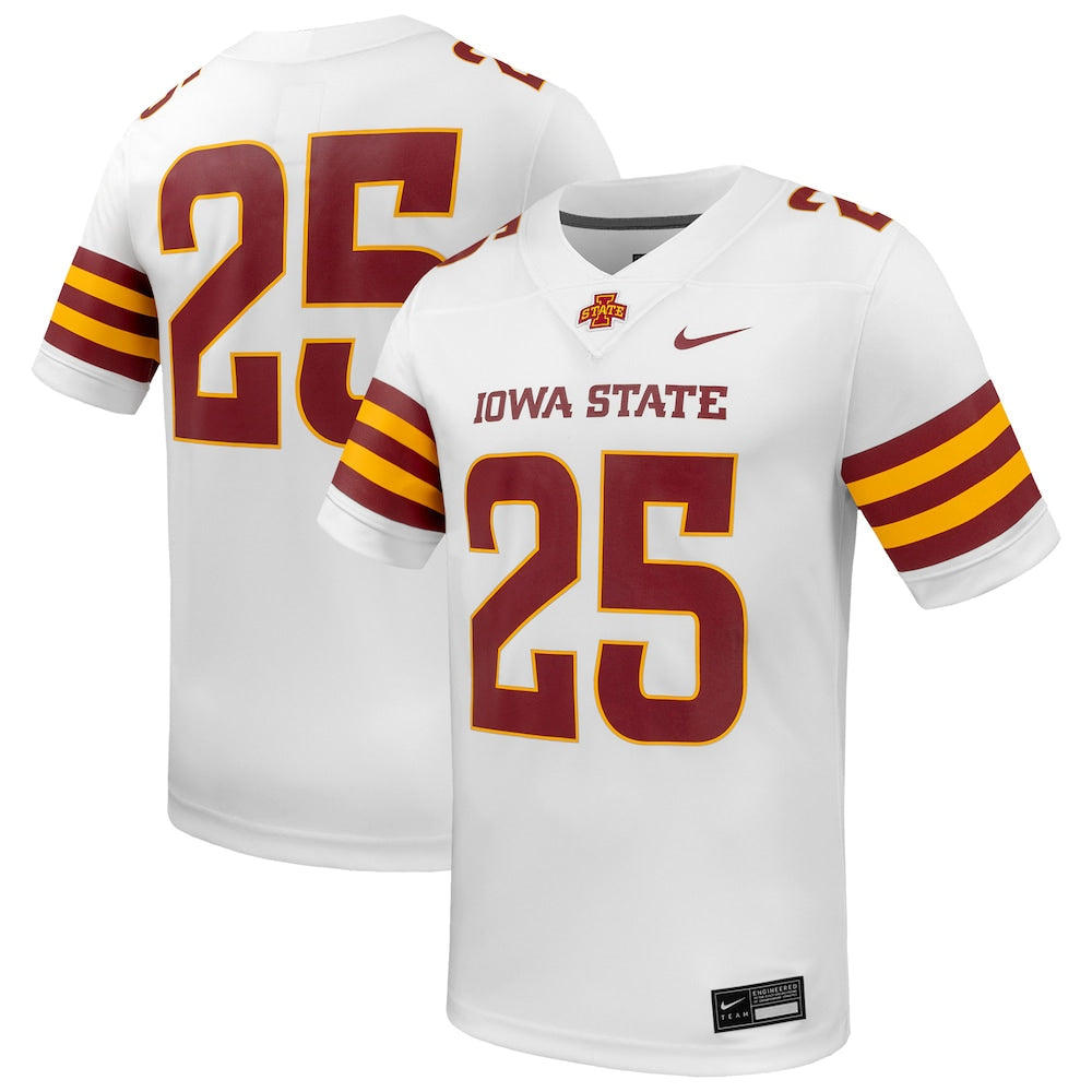 25 White Iowa State Cyclones Untouchable Replica Game Jersey - retro stitched jersey jersey for 25 White fans