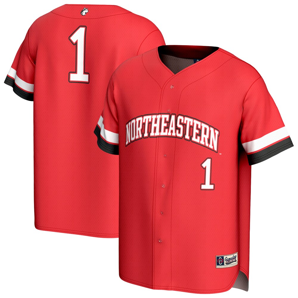 Gameday Greats Red Northeastern Huskies Lightweight Collegiate Baseball Fashion Jersey - retro stitched baseball jersey for Gameday Greats fans