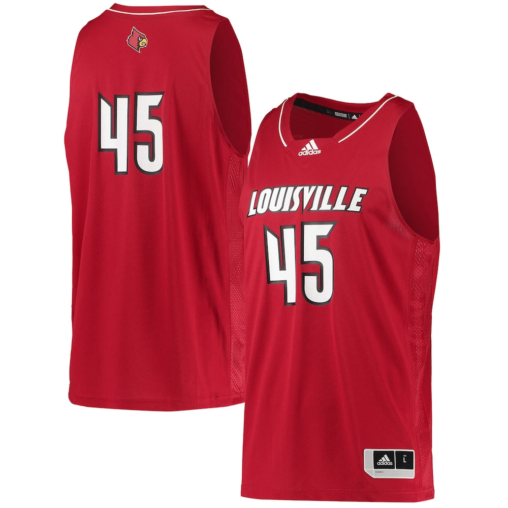 45 Red Louisville Cardinals Swingman Basketball Jersey - retro stitched basketball jersey for 45 Red fans