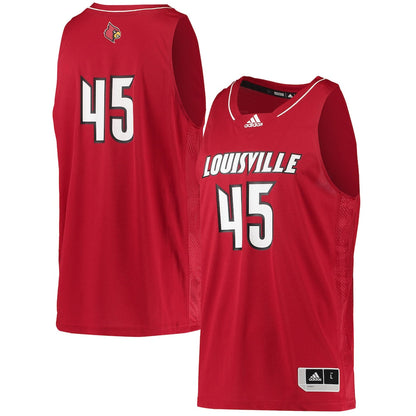 45 Red Louisville Cardinals Swingman Basketball Jersey - retro stitched basketball jersey for 45 Red fans