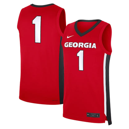 1 Red Georgia Bulldogs Road Replica Jersey - retro stitched jersey jersey for 1 Red fans