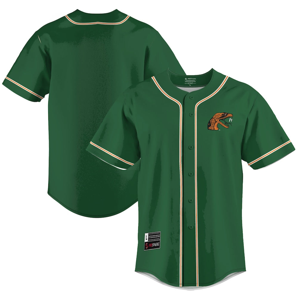 Gameday Greats Green Florida Am Rattlers Lightweight Baseball Jersey - retro stitched baseball jersey for Gameday Greats fans