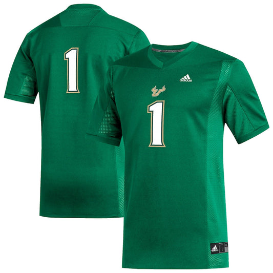 1 Green South Florida Bulls Replica Football Jersey - retro stitched football jersey for 1 Green fans