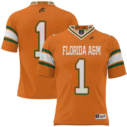 Gameday Greats 1 Orange Florida Am Rattlers Football Jersey - retro stitched football jersey for Gameday Greats fans