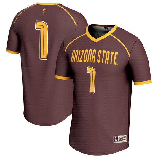 Lightweight Lacrosse Fashion Jersey Gameday Greats Maroon 1 Arizona State Sun Devils - retro stitched jersey jersey for Lightweight Lacrosse fans