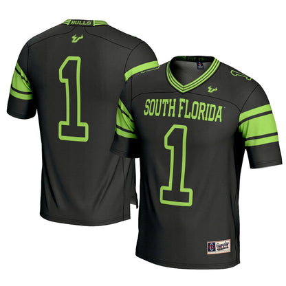 Gameday Greats 1 Black South Florida Bulls Football Jersey - retro stitched football jersey for Gameday Greats fans