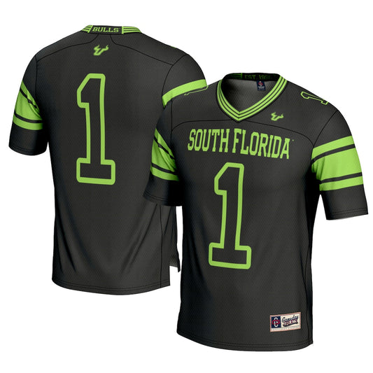 Gameday Greats 1 Black South Florida Bulls Football Jersey - retro stitched football jersey for Gameday Greats fans