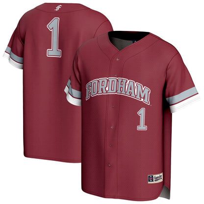 Gameday Greats Maroon Fordham Rams Lightweight Collegiate Baseball Fashion Jersey - retro stitched baseball jersey for Gameday Greats fans