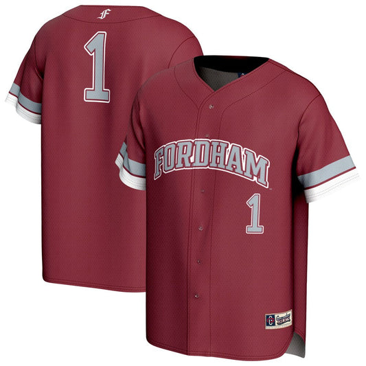 Gameday Greats Maroon Fordham Rams Lightweight Collegiate Baseball Fashion Jersey - retro stitched baseball jersey for Gameday Greats fans