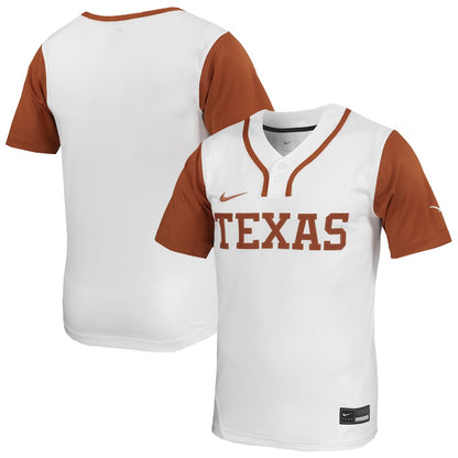 White Texas Longhorns Replica Softball Jersey - retro stitched jersey jersey for White Texas fans
