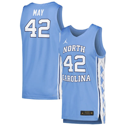 Jordan Brand Sean May Carolina Blue North Carolina Tar Heels Replica Basketball Player Jersey - retro stitched basketball jersey for Jordan Brand fans