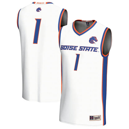 Gameday Greats White Boise State Broncos Collegiate Basketball Fashion Jersey - retro stitched basketball jersey for Gameday Greats fans