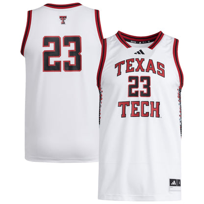 23 White Texas Tech Red Raiders Replica Swingman Jersey - retro stitched jersey jersey for 23 White fans