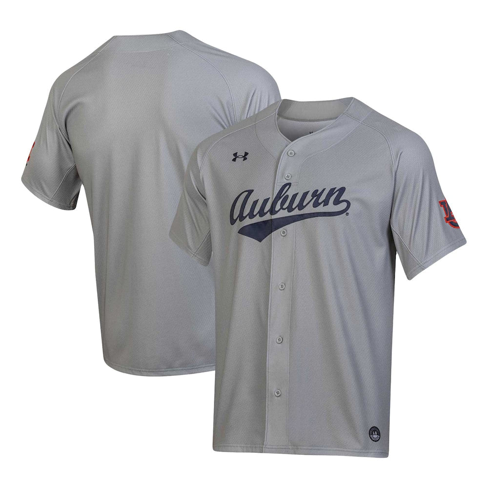 Gray Auburn Tigers Replica Baseball Jersey - retro stitched baseball jersey for Gray Auburn fans