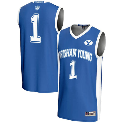 Gameday Greats 1 Royal Byu Cougars Lightweight Basketball Jersey - retro stitched basketball jersey for Gameday Greats fans