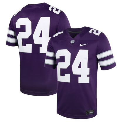 24 Purple Kansas State Wildcats Untouchable Football Jersey - retro stitched football jersey for 24 Purple fans
