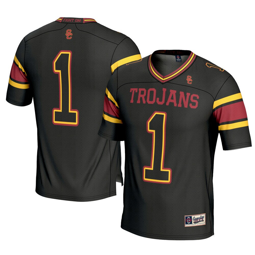Gameday Greats 1 Black Usc Trojans Football Jersey - retro stitched football jersey for Gameday Greats fans