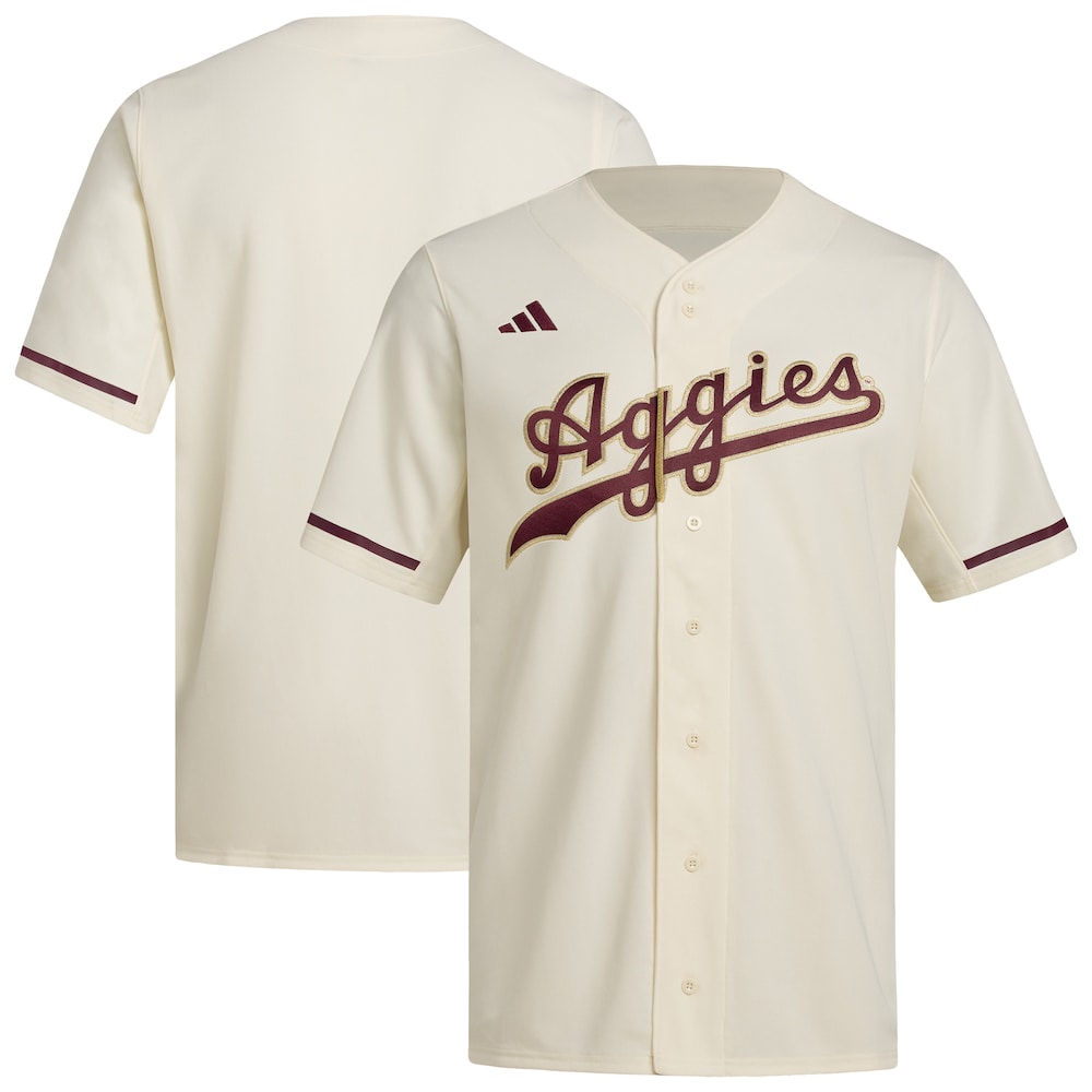 Cream Texas Am Aggies Replica Baseball Jersey - retro stitched baseball jersey for Cream Texas fans