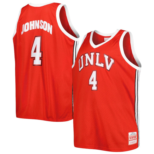 Larry Johnson Scarlet Unlv Rebels 198990 Big Tall Swingman Jersey - retro stitched jersey jersey for Larry Johnson fans