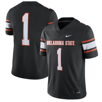 1 Black Oklahoma State Cowboys Game Jersey - retro stitched jersey jersey for 1 Black fans