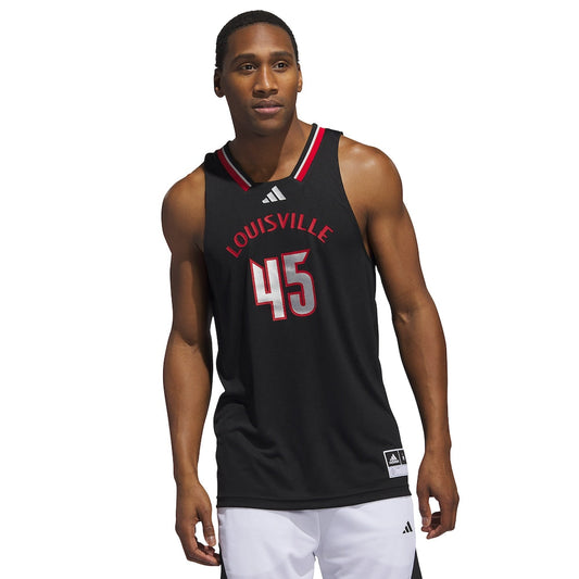 45 Black Louisville Cardinals Swingman Jersey - retro stitched jersey jersey for 45 Black fans