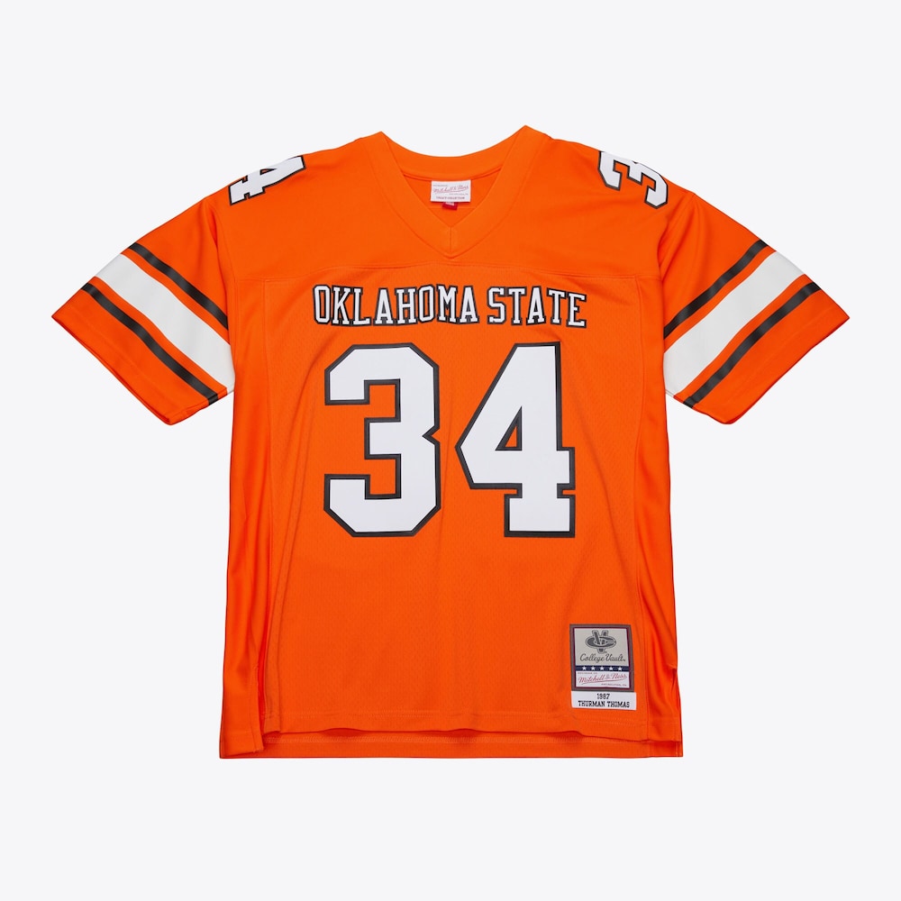 Thurman Thomas Orange Oklahoma State Cowboys 1987 Replica Jersey - retro stitched jersey jersey for Thurman Thomas fans