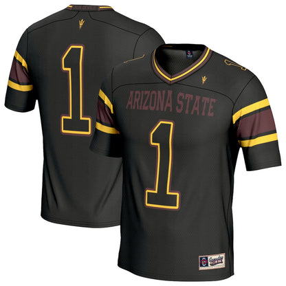 Gameday Greats Black 1 Arizona State Sun Devils Lightweight Collegiate Football Fashion Jersey - retro stitched football jersey for Gameday Greats fans