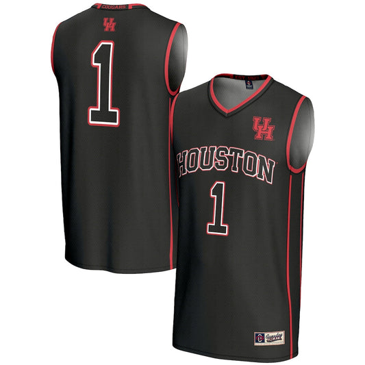 Gameday Greats 1 Black Houston Cougars Lightweight Basketball Jersey - retro stitched basketball jersey for Gameday Greats fans
