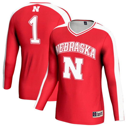 Gameday Greats Scarlet Nebraska Huskers Volleyball Lightweight Fashion Jersey - retro stitched jersey jersey for Gameday Greats fans