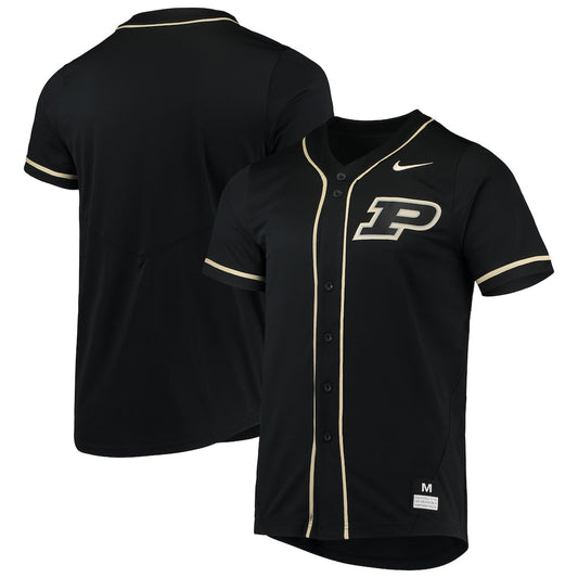 Black Purdue Boilermakers Replica Baseball Jersey - retro stitched baseball jersey for Black Purdue fans