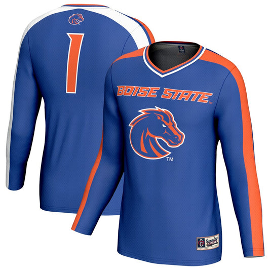 Gameday Greats Royal Boise State Broncos Lightweight 1 Volleyball Fashion Jersey - retro stitched jersey jersey for Gameday Greats fans
