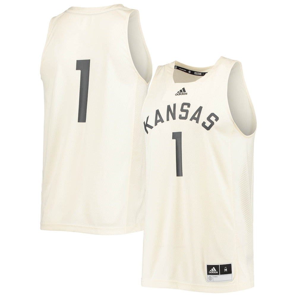 1 Cream Kansas Jayhawks Reverse Retro Jersey - retro stitched jersey jersey for 1 Cream fans