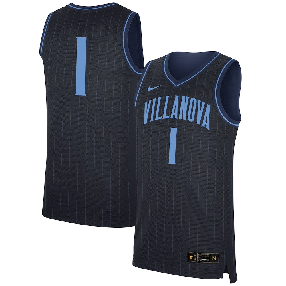 1 Navy Villanova Wildcats Replica Jersey - retro stitched jersey jersey for 1 Navy fans