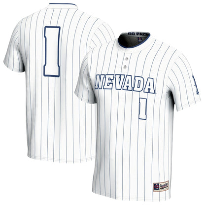 Gameday Greats White 1 Nevada Wolf Pack Lightweight Collegiate Softball Fashion Jersey - retro stitched jersey jersey for Gameday Greats fans