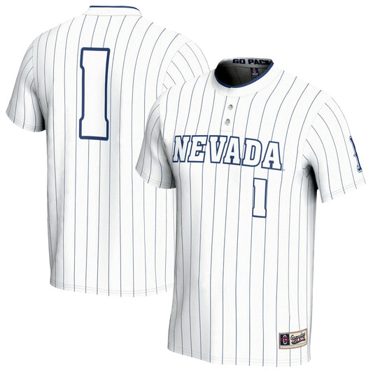 Gameday Greats White 1 Nevada Wolf Pack Lightweight Collegiate Softball Fashion Jersey - retro stitched jersey jersey for Gameday Greats fans