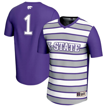 Gameday Greats 1 Purple Kansas State Wildcats Lightweight Soccer Fashion Jersey - retro stitched jersey jersey for Gameday Greats fans