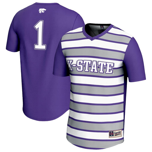 Gameday Greats 1 Purple Kansas State Wildcats Lightweight Soccer Fashion Jersey - retro stitched jersey jersey for Gameday Greats fans