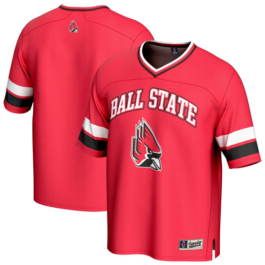 Gameday Greats Cardinal Ball State Cardinals Spirit Football Jersey - retro stitched football jersey for Gameday Greats fans