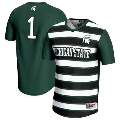 Gameday Greats 1 Green Michigan State Spartans Lightweight Soccer Fashion Jersey - retro stitched jersey jersey for Gameday Greats fans