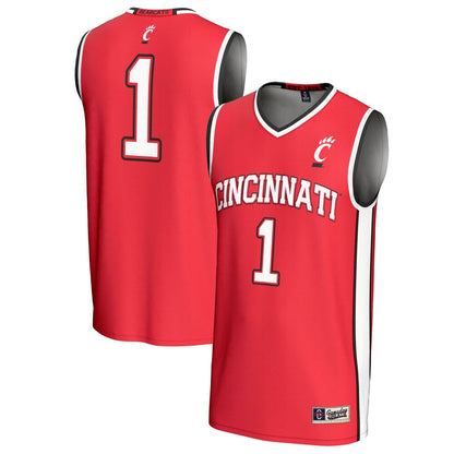 Gameday Greats 1 Red Cincinnati Bearcats Lightweight Basketball Fashion Jersey - retro stitched basketball jersey for Gameday Greats fans