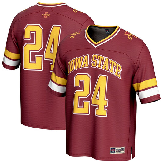 Gameday Greats 24 Cardinal Iowa State Cyclones Lightweight Collegiate Football Fashion Jersey - retro stitched football jersey for Gameday Greats fans