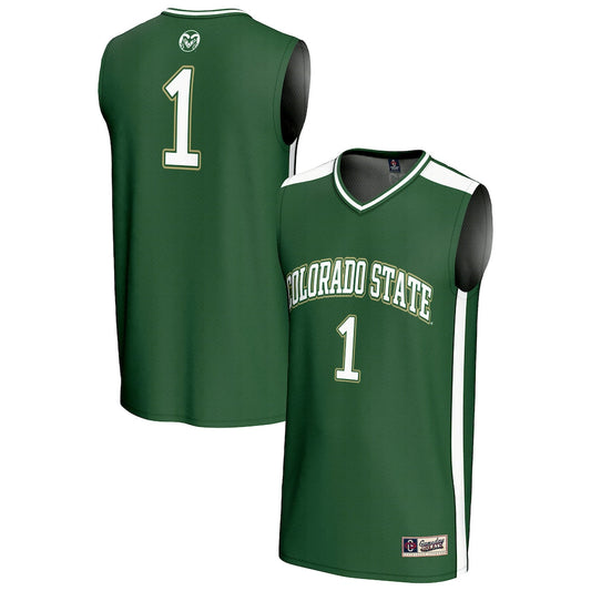 Gameday Greats 1 Green Colorado State Rams Lightweight Collegiate Basketball Fashion Jersey - retro stitched basketball jersey for Gameday Greats fans