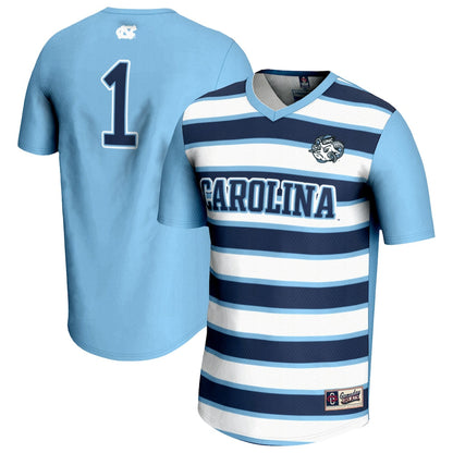 Gameday Greats 1 Carolina Blue North Carolina Tar Heels Lightweight Soccer Fashion Jersey - retro stitched jersey jersey for Gameday Greats fans