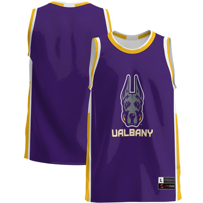 Gameday Greats Purple Ualbany Great Danes Lightweight Basketball Jersey - retro stitched basketball jersey for Gameday Greats fans