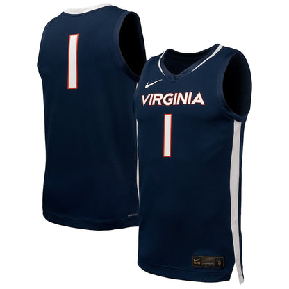 Navy Virginia Cavaliers Replica Basketball Jersey - retro stitched basketball jersey for Navy Virginia fans