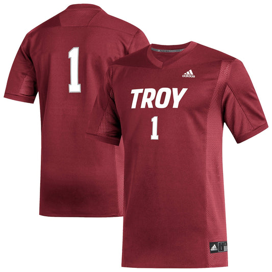 1 Cardinal Troy University Trojans Replica Football Jersey - retro stitched football jersey for 1 Cardinal fans