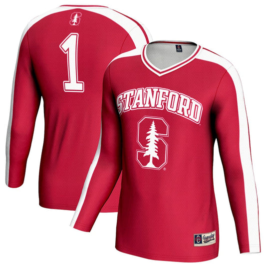 Gameday Greats Cardinal Stanford Cardinal 1 Lightweight Volleyball Fashion Jersey - retro stitched jersey jersey for Gameday Greats fans